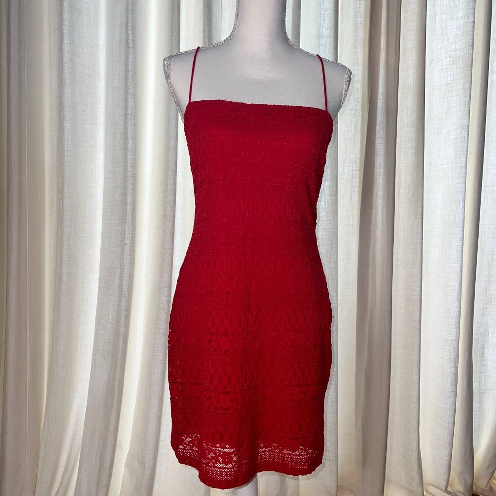 Kimchi Blue sexy RED HOT lace dress, Size L